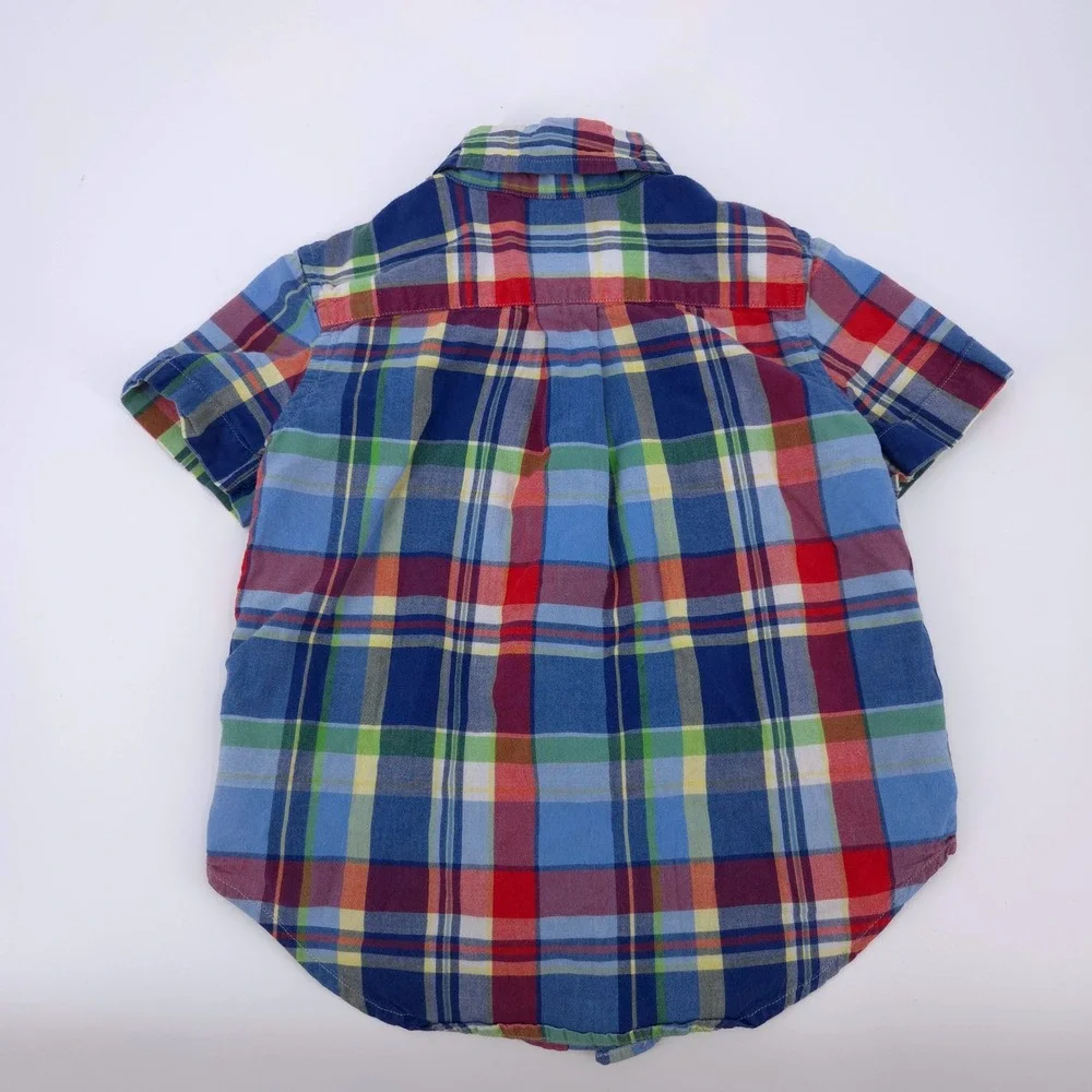 Polo‎ Ralph Lauren Toddler 2T Plaid Madras Button Down Shirt Spring Summer